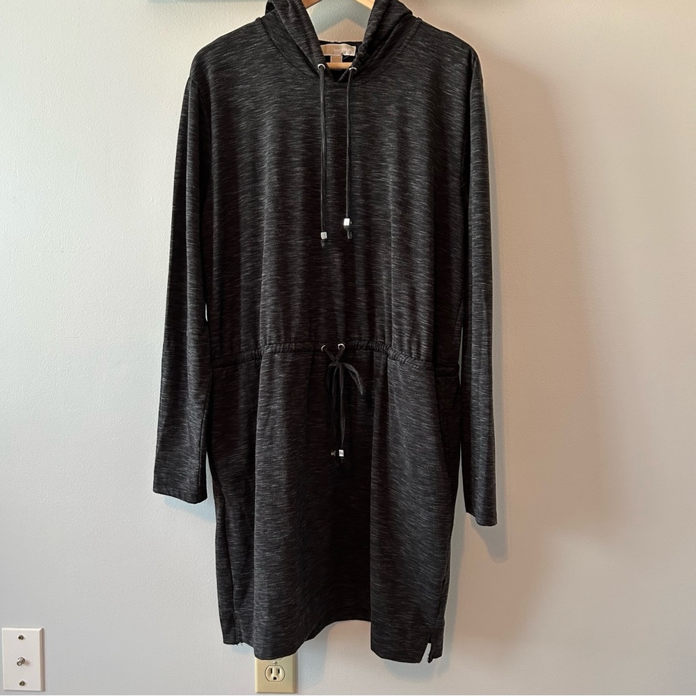 Michael Kors hooded sweatshirt dress with drawstring waist. XL, EUC